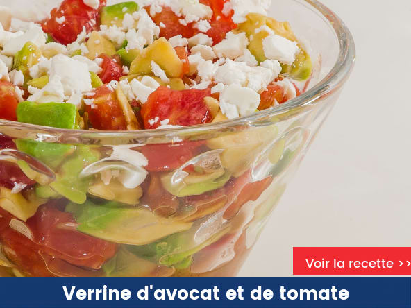 Verrine d'avocat et de tomate